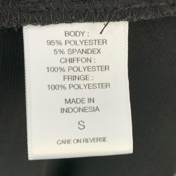 7th avenue design studio black fringe tank top S - Picture 6 of 7